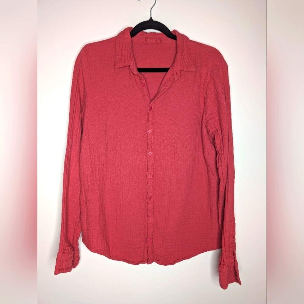 CP Shades Red Button Down Shirt